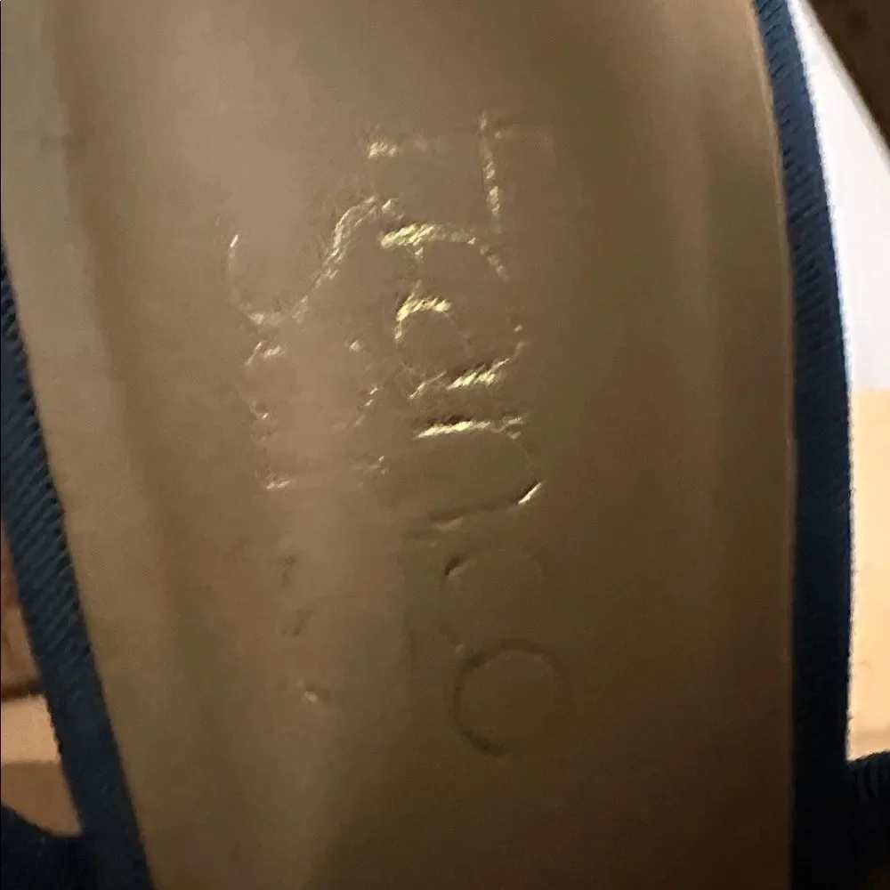 Franco Sarto Taylor Navy Blue Wedge Sandals